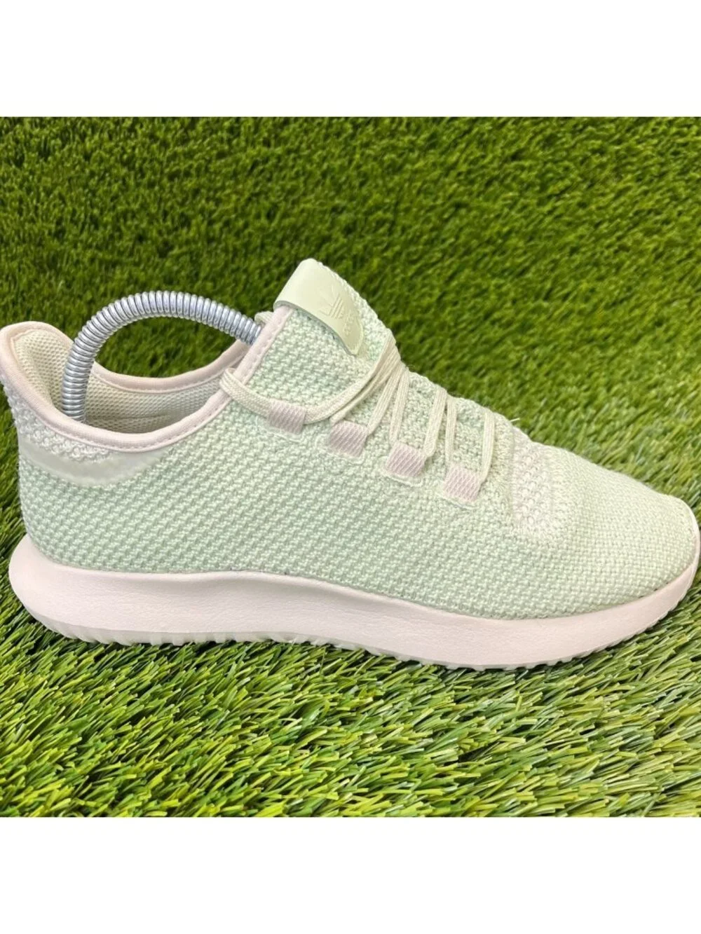 Adidas Tubular Shadow Boys Size 6.5Y Green White Walking Running Shoes Sneakers